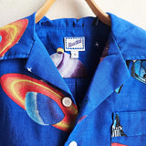 Shorties Disco Shirt Royal Blue Space