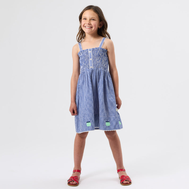 Goldie + Ace Shirred Gingham Apple Dress