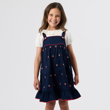 Goldie + Ace Embroidered Dress - Mini Strawberry