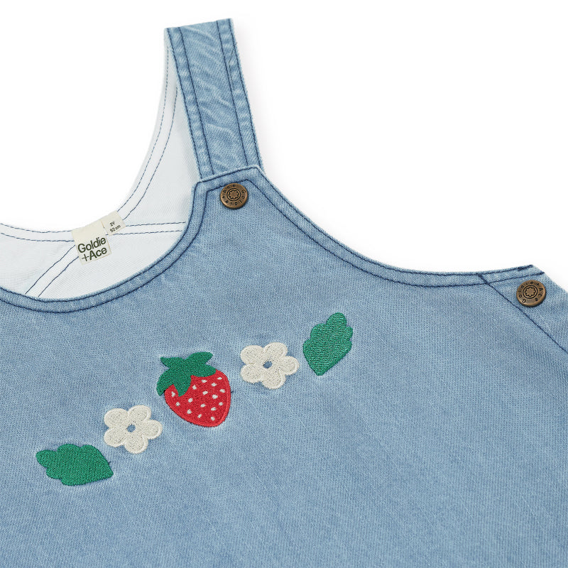 Goldie + Ace Pinafore Dress - Wild Strawberry