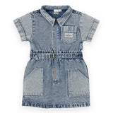 Goldie + Ace Denim Piper Dress - Pinstripe