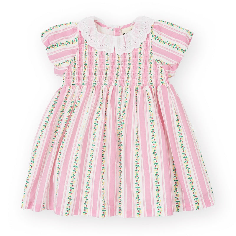 Goldie + Ace Flo Smocked Dress - Strawberry Antique Stripe