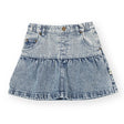 Goldie + Ace Peplum Denim Skirt - Pinstripe