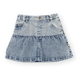 Goldie + Ace Peplum Denim Skirt - Pinstripe