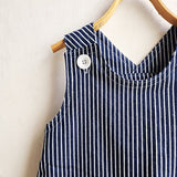 Shorties Pinafore - Denim Stripe