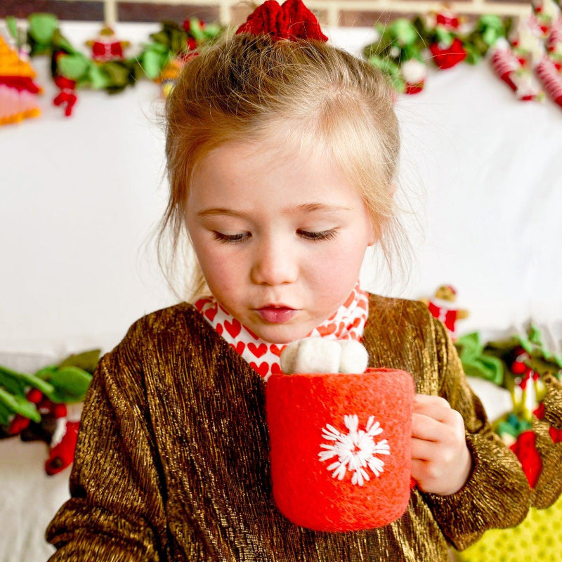 Felt Santa's Snacks/ Red Hot Chocolate Cup