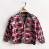 Hand Knit Striped Grandpa Cardigans - No. 6E