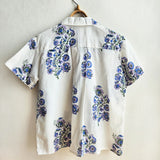 Shorties Disco Shirt Indian Block Print Lavender Blue