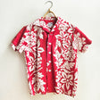 Shorties Disco Shirt Red and White Tropical Cotton