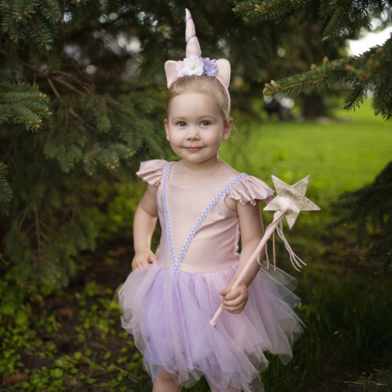 Unicorn Dress & Headband - Pink Shimmer