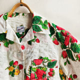 Shorties Disco Shirt Strawberries on White