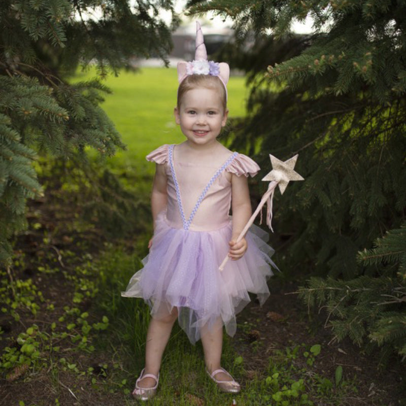 Unicorn Dress & Headband - Pink Shimmer