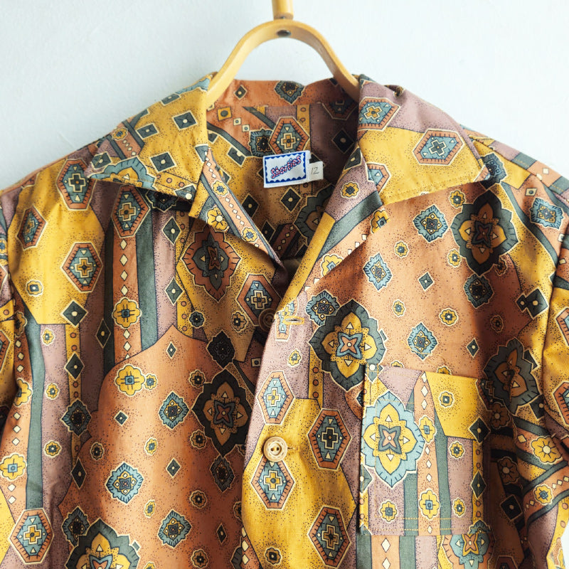 Shorties Disco Shirt - Tan Paisley