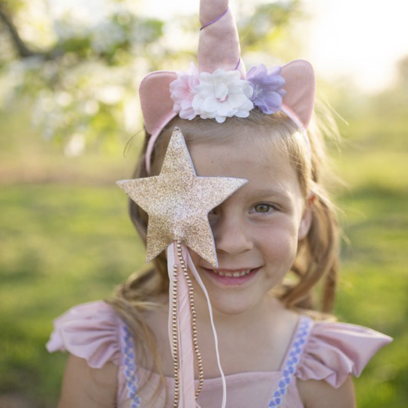 Unicorn Dress & Headband - Pink Shimmer