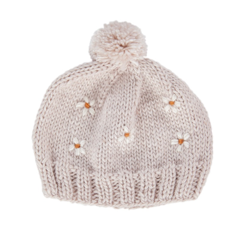 Acorn Daisy Beanie - Oatmeal