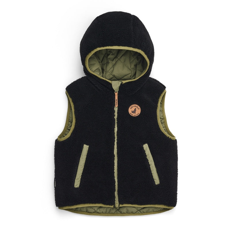 Crywolf Reversible Yeti Vest - Fern/Black