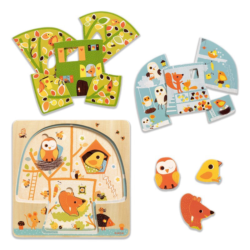 Djeco Tree House 3 Layer Puzzle