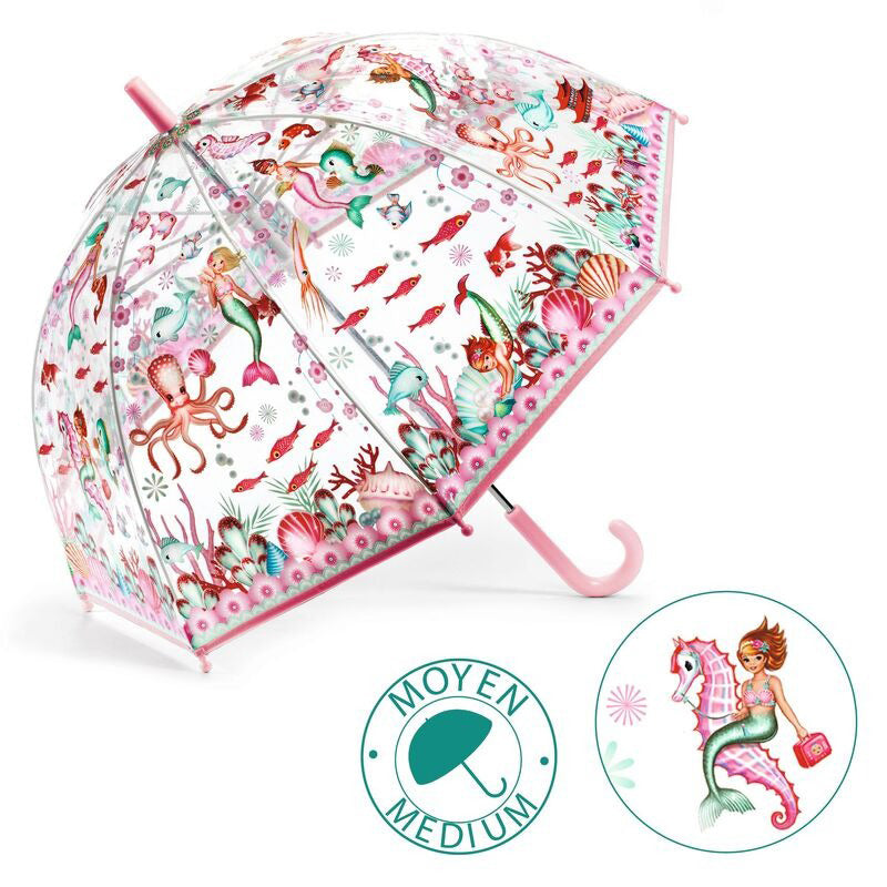 Djeco PVC Child Umbrella - Mermaid