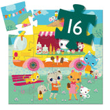 Djeco 16PC Silhouette Puzzle - Ice Cream Truck