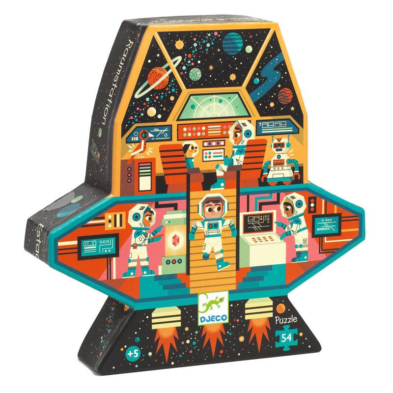 Djeco Silhouette Puzzle 54PC - Space Station