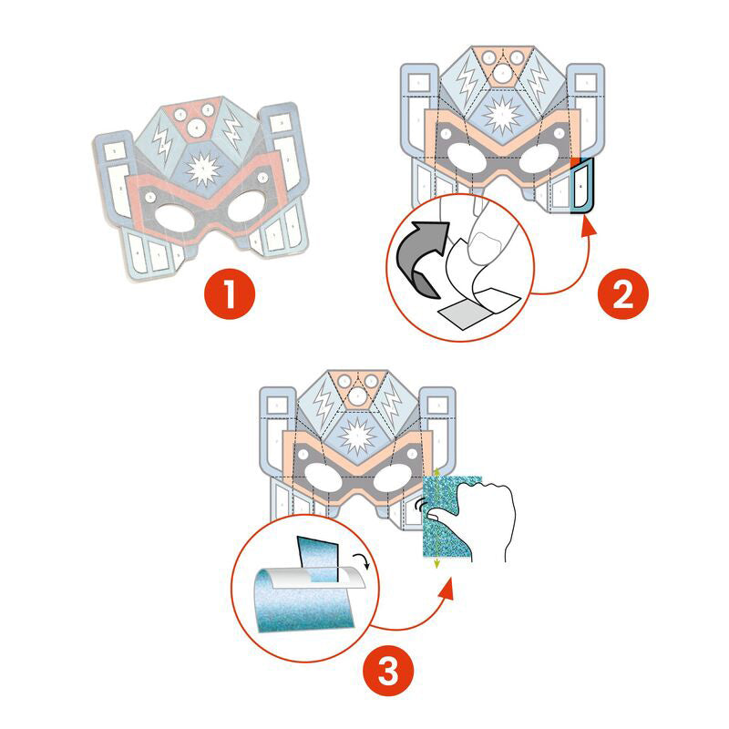 Do It Yourself - Super Robot Masks Metallic Stickers