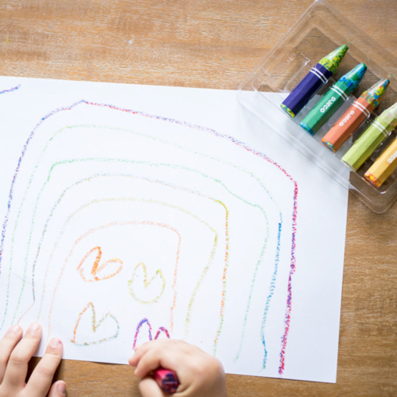 Djeco 6 Multicoloured Flower Crayons