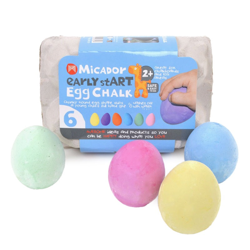 Micador Early Start Egg Chalk 6PK
