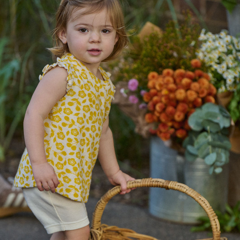 Nature Baby Fleur Tee Terry - Kitchen Garden Freesia
