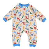 Goldie & Ace Relaxed Terry Romper - Dino-Mite