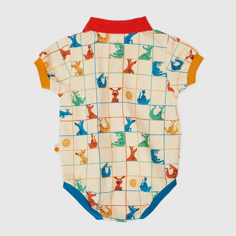 Goldie + Ace Polo Romper - Hopscotch