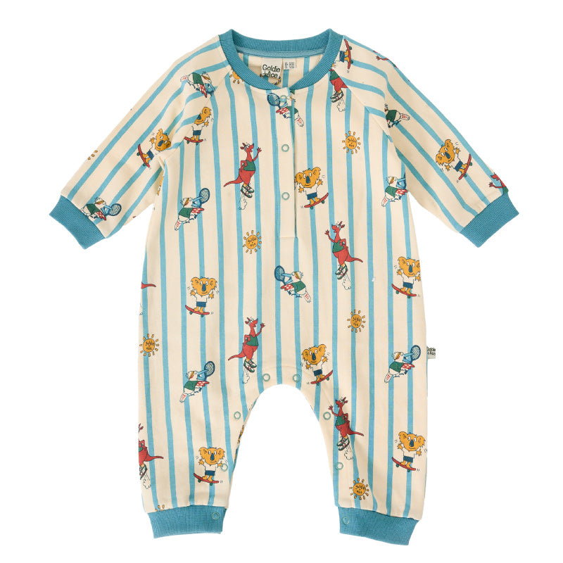 Goldie & Ace Relaxed Terry Romper - Goldie Squad