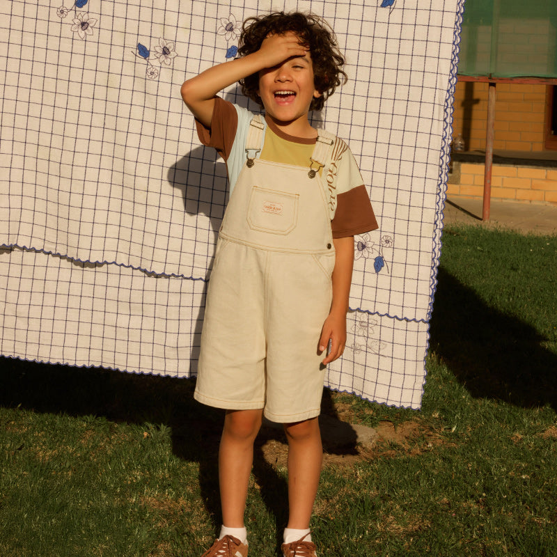 Goldie & Ace Austin Denim Overalls - Oat