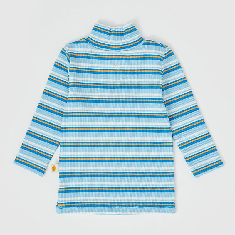 Goldie And Ace Embroidered Skivvy - Sky Stripe