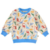 Goldie & Ace Relaxed Terry Sweater - Dino-Mite
