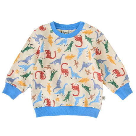 Goldie & Ace Relaxed Terry Sweater - Dino-Mite