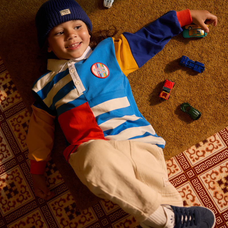 Goldie & Ace Myles Colour Block Rugby Polo