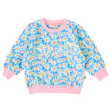 Goldie & Ace Relaxed Terry Sweater - Seaside Daisy