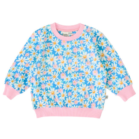Goldie & Ace Relaxed Terry Sweater - Seaside Daisy