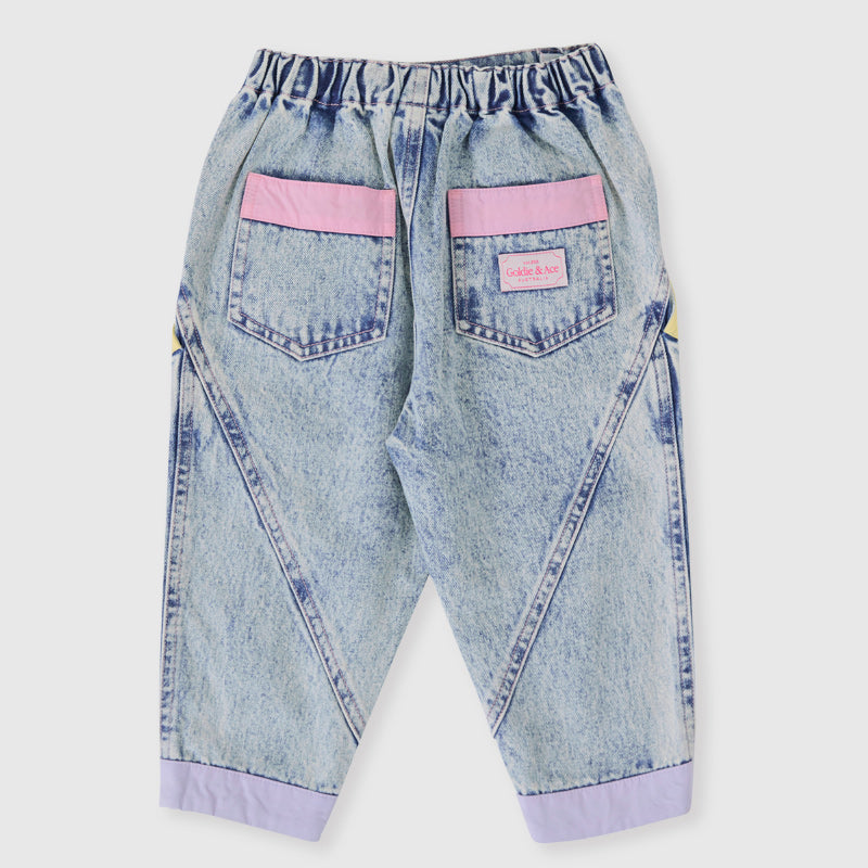 Goldie + Ace Nora Denim Pant - Pastel Pop