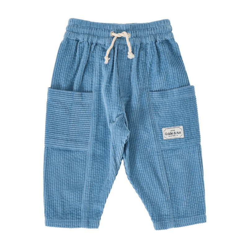 Goldie & Ace Kit Corduroy Pocket Pant - Duck Egg