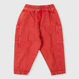 Goldie + Ace Kit Denim Pocket Pant - Apple Red