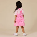 Goldie + Ace Denim Frill Pinafore Dress - Saskia