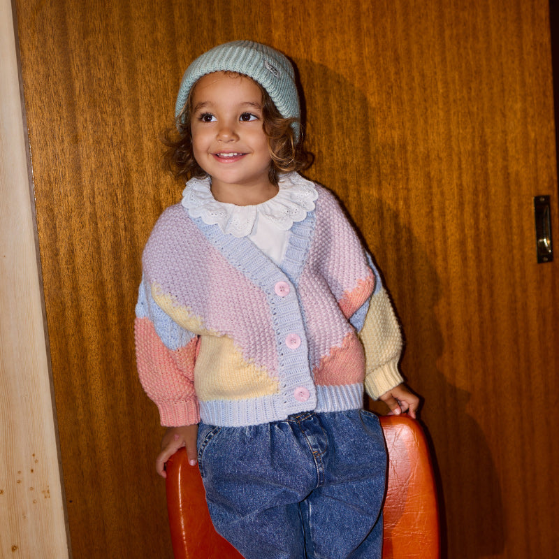 Goldie & Ace Colour Block Knit Cardigan