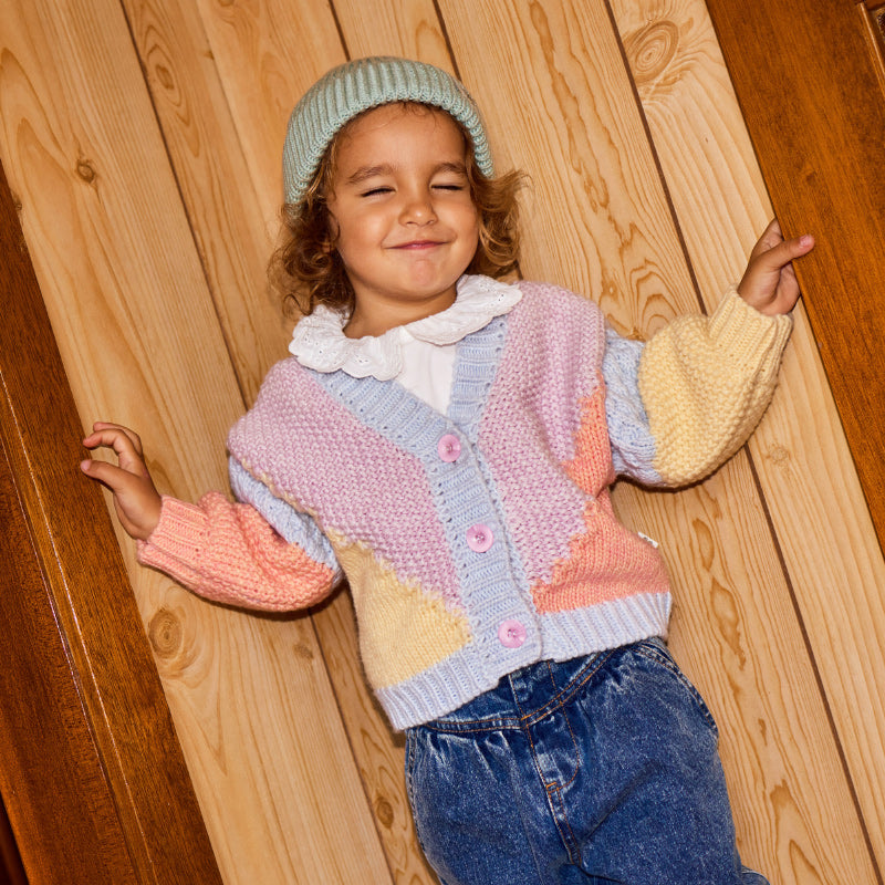 Goldie & Ace Colour Block Knit Cardigan