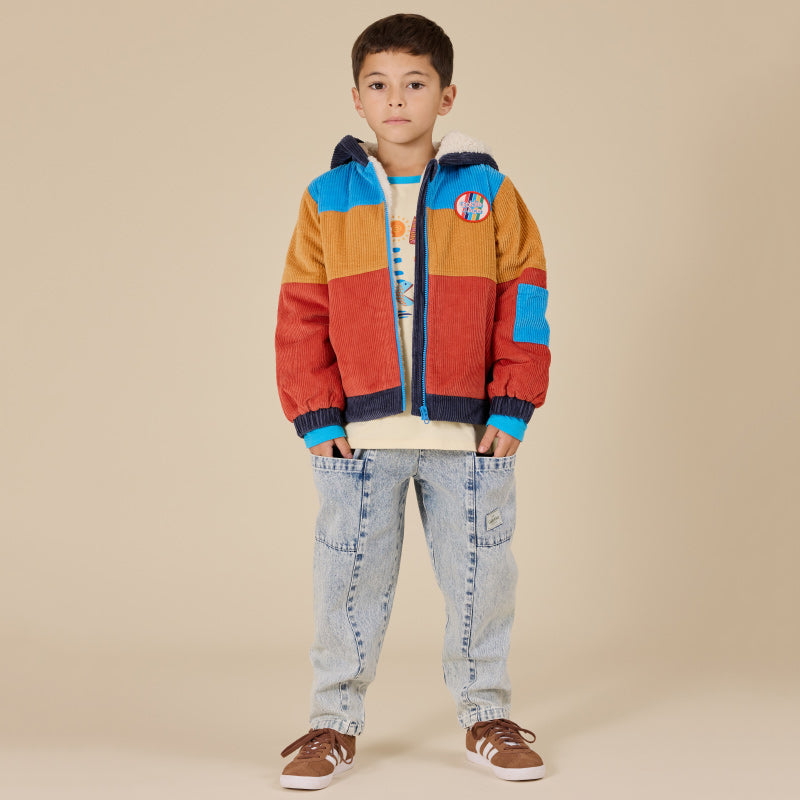 Goldie + Ace Retro Corduroy Colourblock Jacket