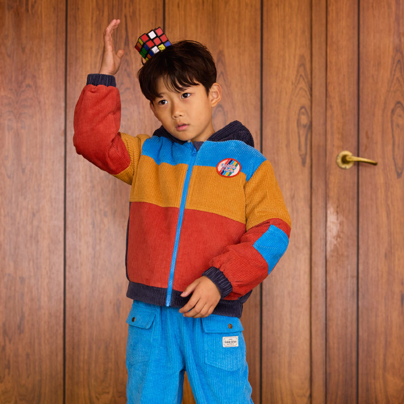 Goldie + Ace Retro Corduroy Colourblock Jacket