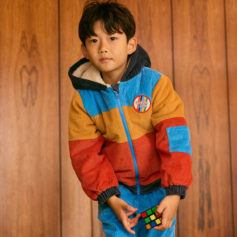 Goldie + Ace Retro Corduroy Colourblock Jacket