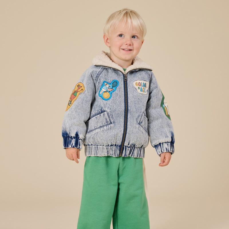 Goldie + Ace Denim Sherpa Jacket - Ari