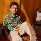 Goldie + Ace Rowan Check Shirt - Emerald