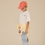 Goldie + Ace Tate Embroidered Denim Cap - Apple Red